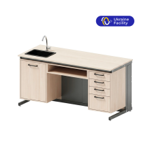 Стіл демонстраційний Pro Line з мийкою та пластиковою стільницею HPL 1800х750х900 мм