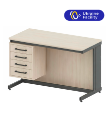 Стіл лабораторний Pro Line з пластиковою стільницею HPL та підвісною тумбою 1200х600х760 мм