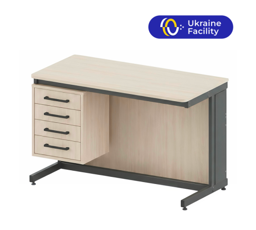 Стіл лабораторний Pro Line з підвісною тумбою 1200х600х760 мм