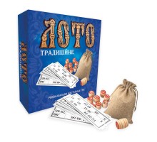 Настольная игра Strateg Лото Традиционное с деревянными бочонками на украинском языке (30315)