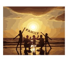 Картина по номерам Strateg ПРЕМИУМ FAMILY с лаком размером 40х50 см VA-2658