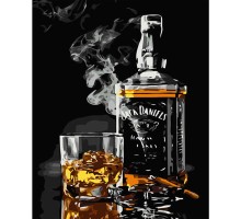 Картина по номерам Strateg ПРЕМИУМ Jack Daniels 2 с лаком размером 40х50 см VA-2791