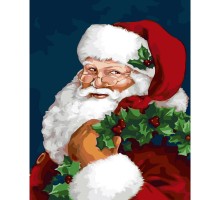 Картина по номерам Strateg ПРЕМИУМ Santa Claus с лаком размером 40х50 см SY6251