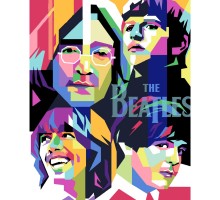 Картина по номерам Strateg ПРЕМИУМ The Beatle's с лаком размером 40х50 см SY6278