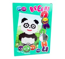 Набор для творчества Strateg Веселые помпоны - панда на украинском языке (30990)