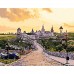 Картина по номерам Strateg ПРЕМИУМ Каменець-Подольский замок на закате с лаком размером 40х50 см SY6558