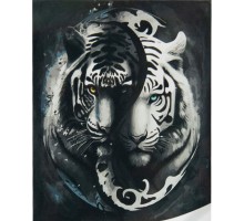 Картина по номерам Strateg   Тигр размером 50х50 см (АА005)