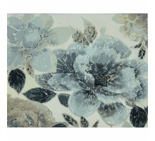 Картина по номерам Strateg   Голубые цветы размером 50х50 см (АА020)
