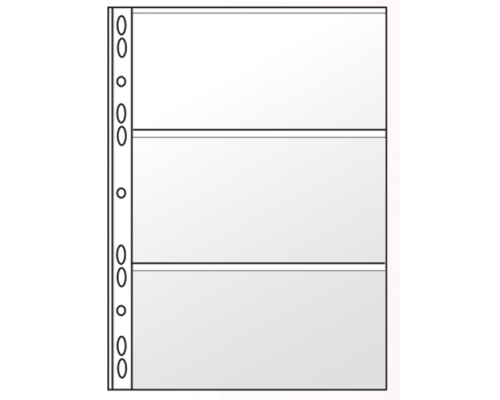 Файл для банкнот А4, 11отверстий, PVC