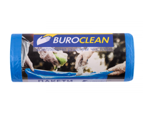 Пакети для сміття  35л/30 шт, сині, 500х600мм, 8мкм BuroClean EuroStandart