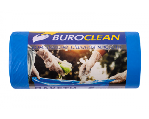 Пакеты для мусора 60л/20 шт, крепкие, синие, 600х800мм, 21мкм  BuroClean EuroStandart