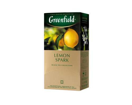 Чай черный  LEMON SPARK 1,5гх25шт., Greenfield , пакет