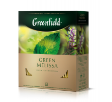Чай зелений Green Melissa 1,5гр.х100шт, "Greenfield", пакет
