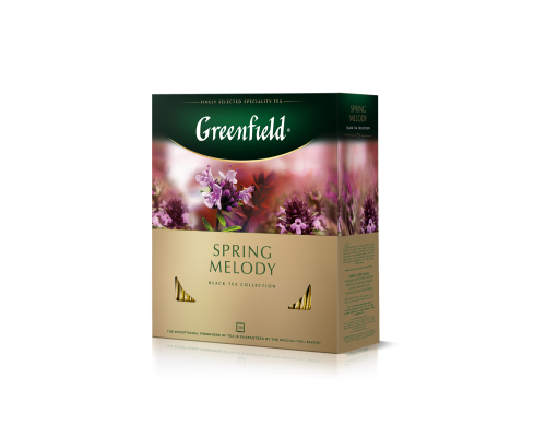 Чай черный 1,5г*100, пакет, Spring Melody, GREENFIELD