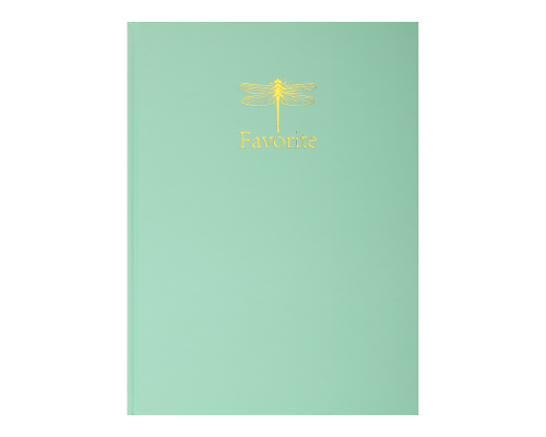 Книга канцелярська FAVOURITE, PASTEL, А4, 96 арк., клітинка, офсет, тверда ламінована обкладинка, мятна