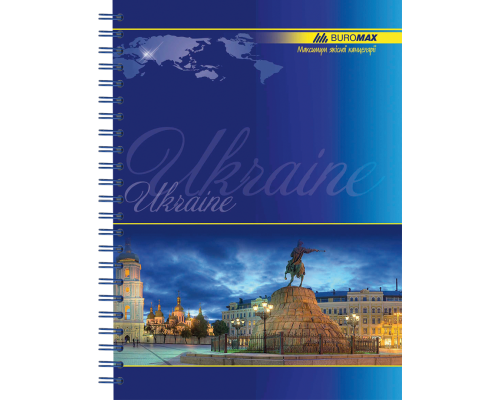 Зошит для нотаток MY COUNTRY, А5, 96 арк., клітинка, тверда обкладинка