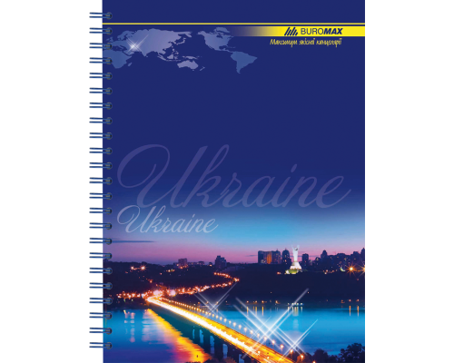 Зошит для нотаток MY COUNTRY, А5, 96 арк., клітинка, тверда обкладинка