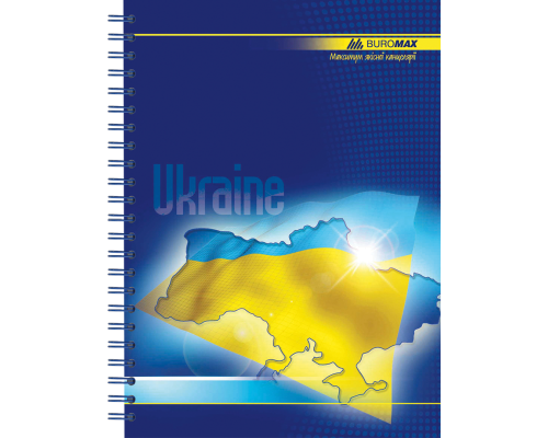 Зошит для нотаток MY COUNTRY, А5, 96 арк., клітинка, тверда обкладинка