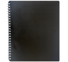 Зошит для нотаток CLASSIC, B5, 80 арк., клітинка, пластикова обкладинка, чорний