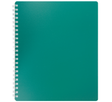 Зошит для нотаток CLASSIC, B5, 80 арк., клітинка, пластикова обкладинка, зелений