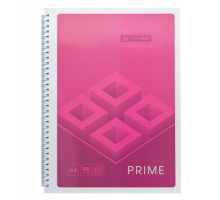 Зошит для нотаток PRIME, А4, 96 арк., клітинка, картонна обкладинка, рожевий