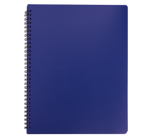 Зошит для нотаток OFFICE, А4, 96 арк., клітинка, синій, пластикова обкладинка