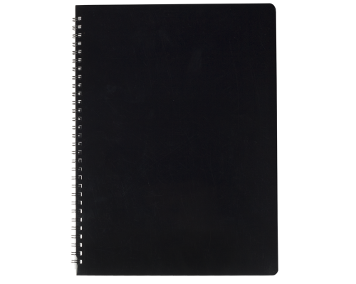 Тетрадь для записей GLOSS А4, 80 л.,клетка, пластиковая обложка, чёрная