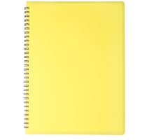 Тетрадь для записей GLOSS А4, 80 л.,клетка, пластиковая обложка, жёлтая
