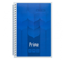 Тетрадь на пружине PRIME А5, 96л., клетка, карт.обложка, синий