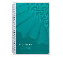 Зошит для нотаток PRIME, А5, 96 арк., клітинка, картонна обкладинка, бірюзовий