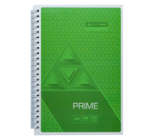 Зошит для нотаток PRIME, А5, 96 арк., клітинка, картонна обкладинка, салатовий