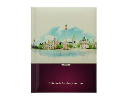 Записна книжка SIGHT, А5, 80 арк., клітинка, тверда обкладинка, гл. ламінація з поролоном, бордова