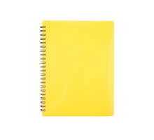 Зошит для нотаток GLOSS, А6, 80 арк., клітинка, пласт. обкладинка, жовтий