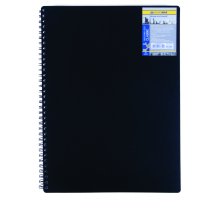 Зошит для нотаток CLASSIC, А6, 80 арк., клітинка, пластикова обкладинка, чорний