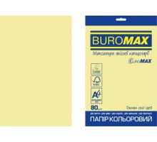 Папір кольоровий PASTEL, EUROMAX, жовтий, 20 арк., А4, 80 г/м²