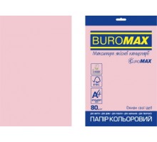 Бумага цветная PASTEL, EUROMAX, розовая, 20 л., А4, 80 г/м²