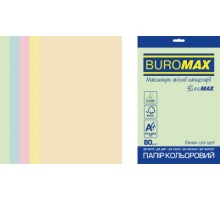 Набор цветной бумаги PASTEL, EUROMAX, 5 цв., 20 л., А4, 80 г/м²