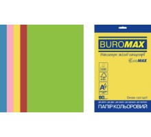 Набір кольорового паперу  INTENSIVE, EUROMAX, 5 кол., 20 арк., А4, 80 г/м²