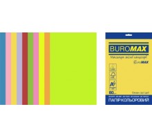 Набор цветной бумаги NEON+INTENSIVE, EUROMAX, 10 цв., 20 л., А4, 80 г/м²