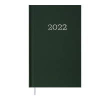 Щотижневик кишеньковий вертик датов. 2022 MONOCHROM, зеленый