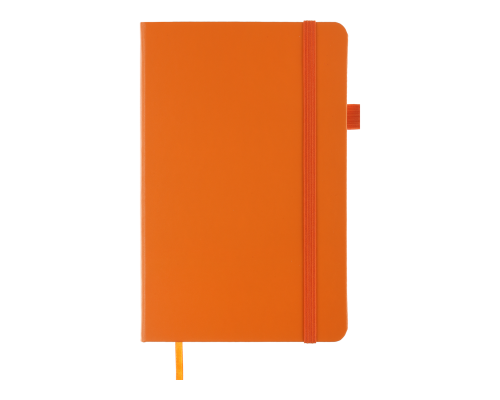 Книга записна ETALON 125*195, 96 арк., чистый блок, обкл. штучна шкіра, помаранчевий