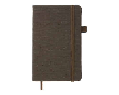 Книга записна TWEED 125*195, 96 арк., клітинка, обкл. штучна шкіра, сірий