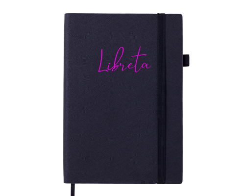 Блокнот діловий LIBRETA, А5, 96 арк., лінія, чорний, шт.шкіра