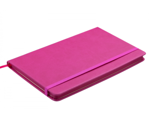 Блокнот діловий PROFY, L2U, 125x195 мм, 80 арк., клітинка, рожевий, шт.шкіра