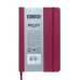 Блокнот деловой PROFY, L2U, 125x195 мм, 80 л., клетка, бордовый, иск.кожа