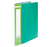 Папка пластикова з 10 файлами, JOBMAX, А4, зелена