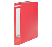 Папка пластикова з 10 файлами, JOBMAX, А4, червона