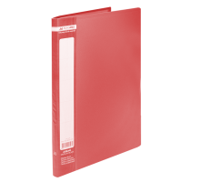 Папка пластикова з 20 файлами, JOBMAX, А4, червона