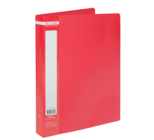 Папка пластиковая с 40 файлами, JOBMAX, А4, красная