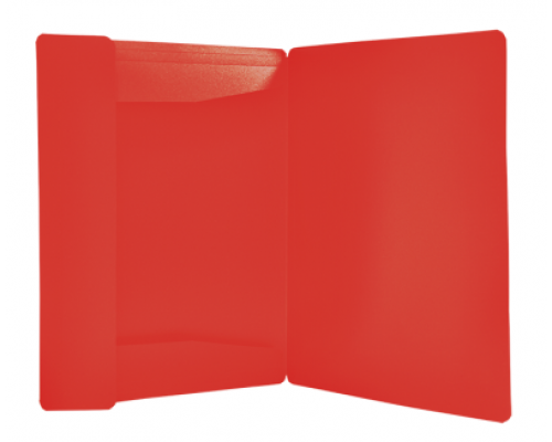 Папка на гумках, JOBMAX, А4, непрозор. пластик,червона